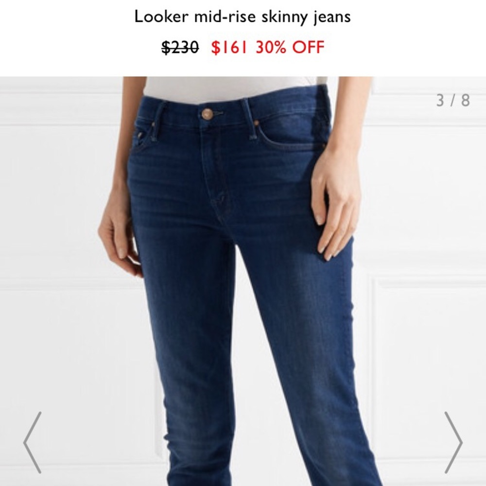Mother Mid Rise Skinny Jeans